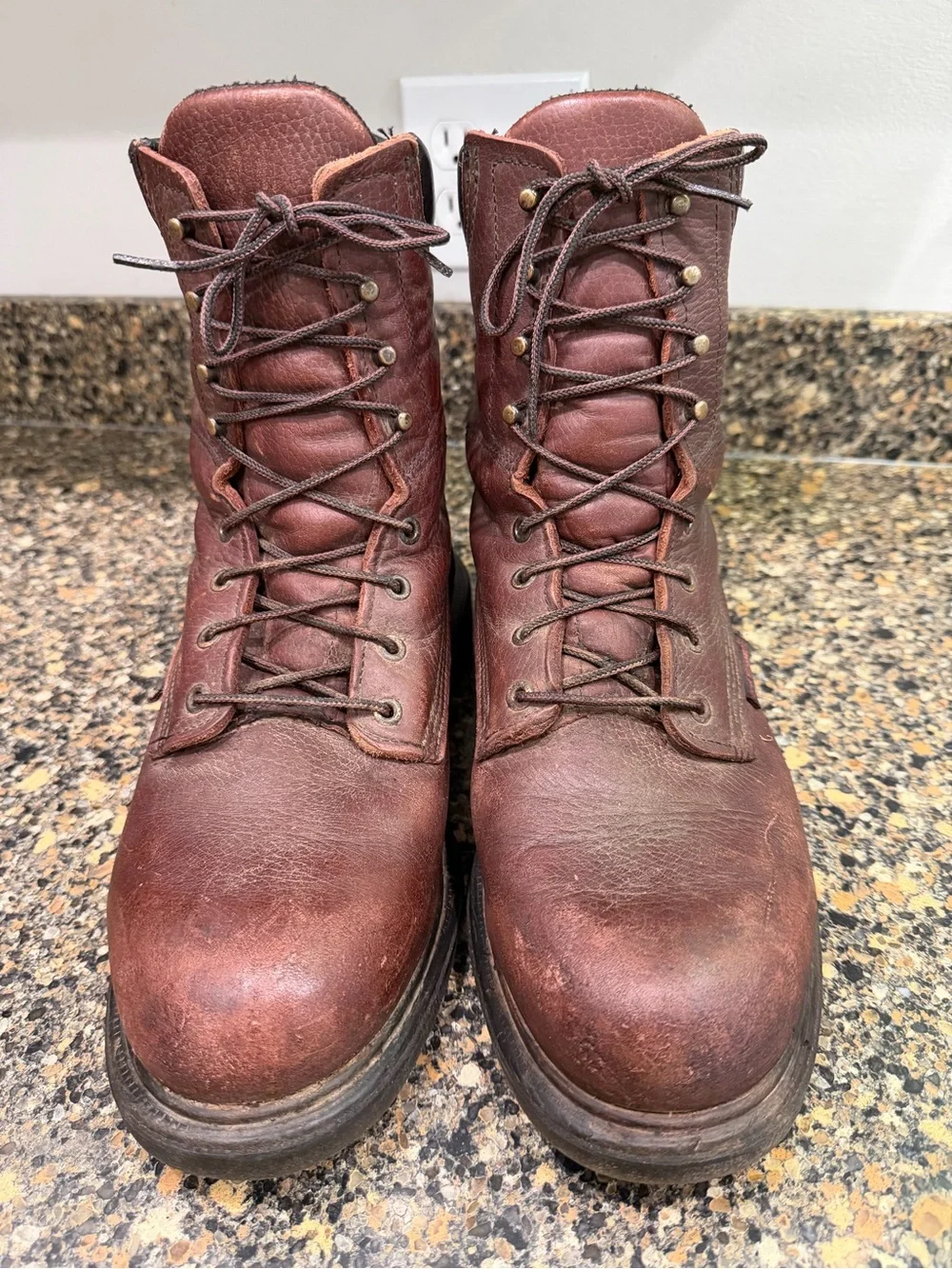 Men's Brown red wing supersole Leather Work Boots 10 EE